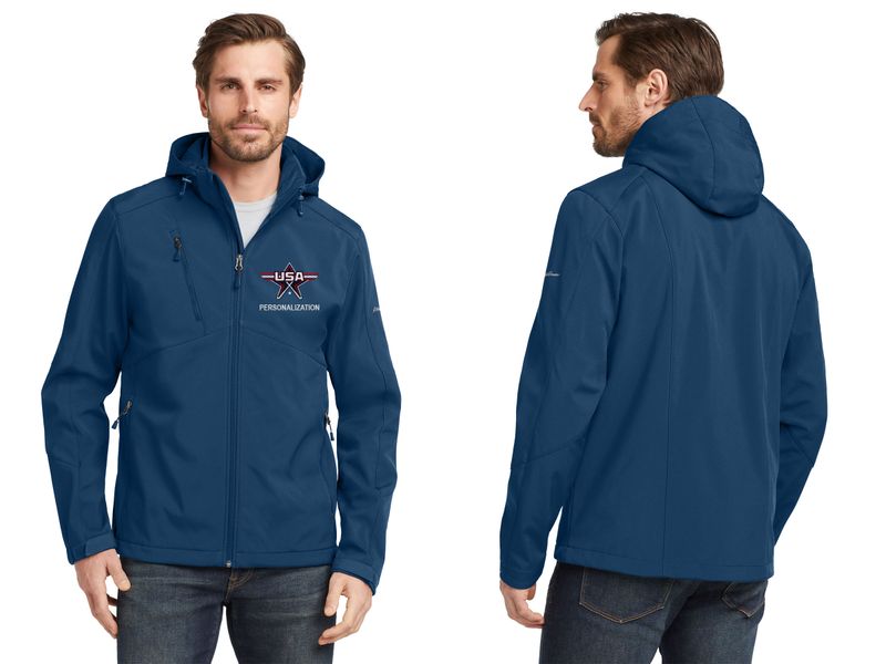 Eddie Bauer Soft Shell Parka- Navy, Black