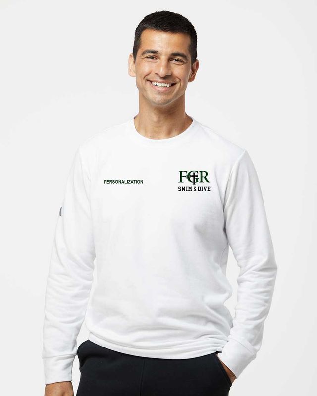 Adidas - Fleece Crewneck Sweatshirt (Left chest embroidered logo) - Black, White