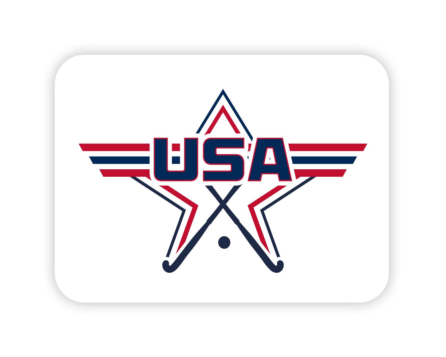 USA Field Hockey Car Magnet