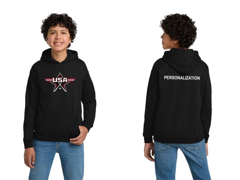 Youth Cotton Hoodie - Navy, White, Black