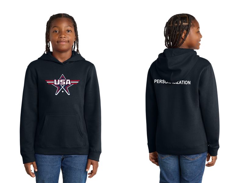 Youth District Fleece Hoodie- Black, Navy