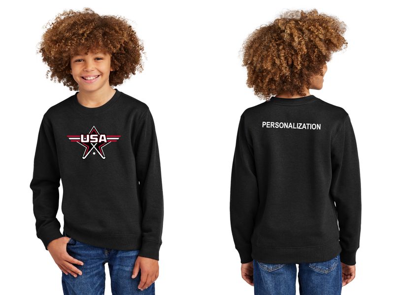 District Youth V.I.T. Fleece Crew- Black, Navy