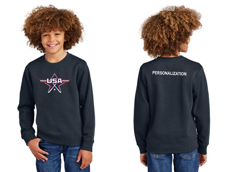 District Youth V.I.T. Fleece Crew- Black, Navy