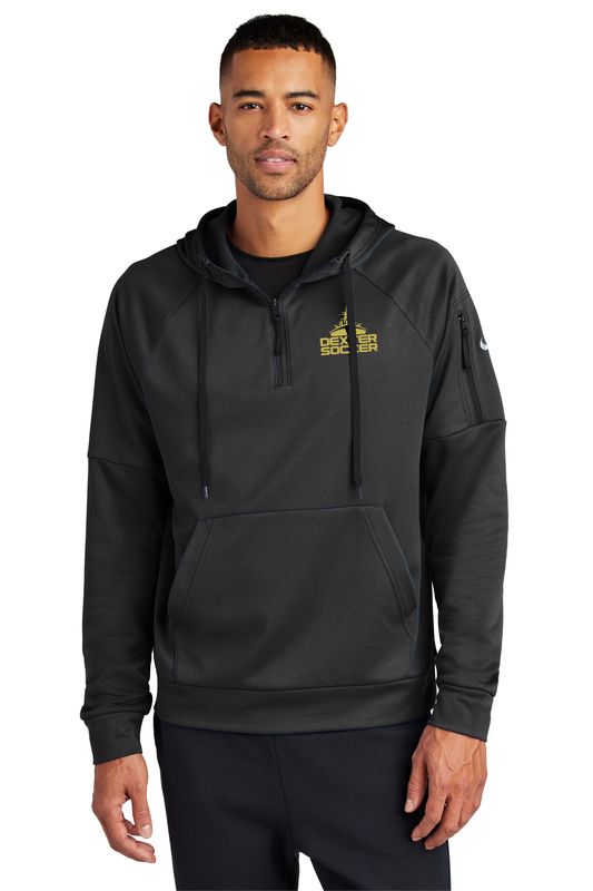 Nike Therma-FIT Pocket 1/4-Zip Fleece Hoodie-Black