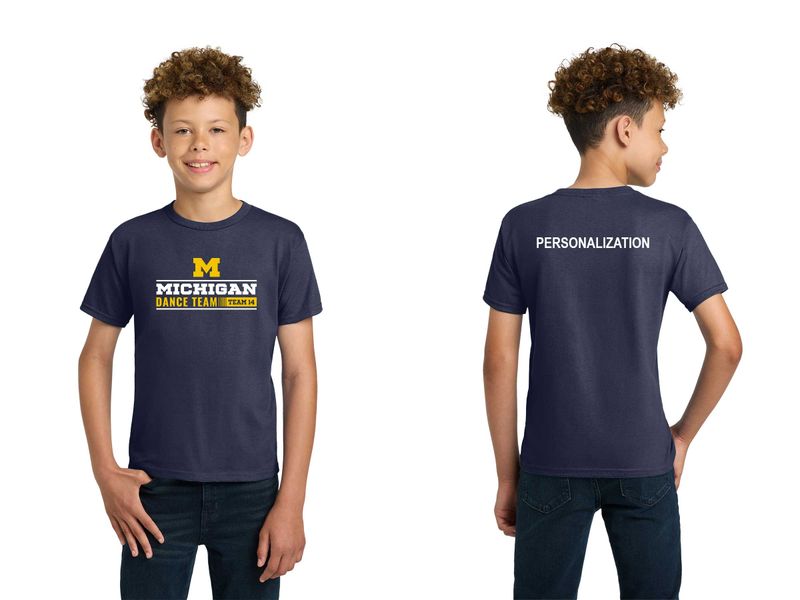 Youth Basic Cotton Short Sleeve Tee - Navy