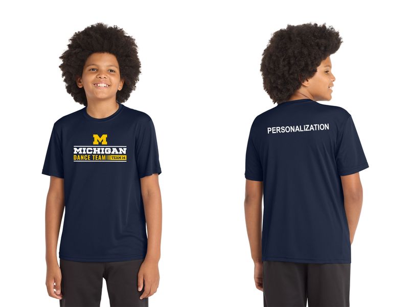 Youth Short-Sleeve Performance Tee - Navy