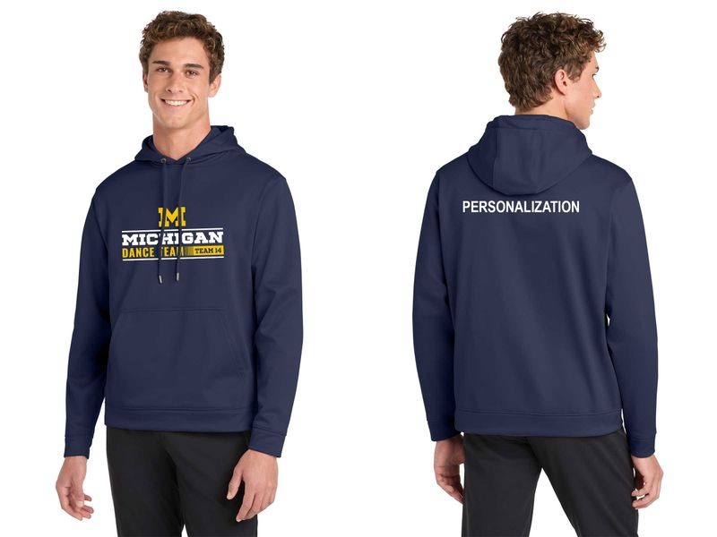 Adult Performance Hooded Sweatshirt- Navy