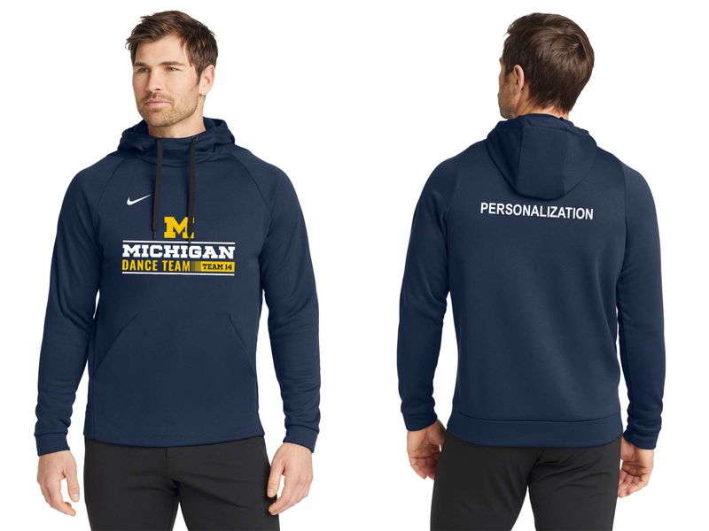 Adult Nike Therma-FIT Pullover Fleece Hoodie- Navy