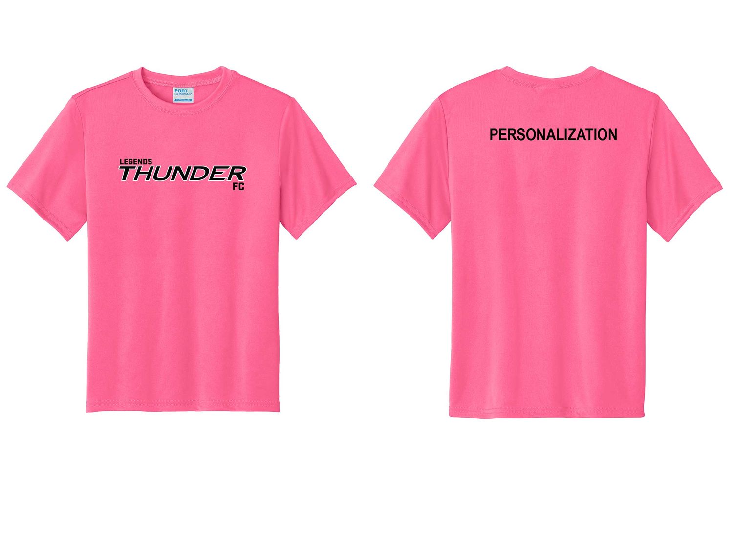 NEW: Port & Company Youth Performance Tee - Neon Pink