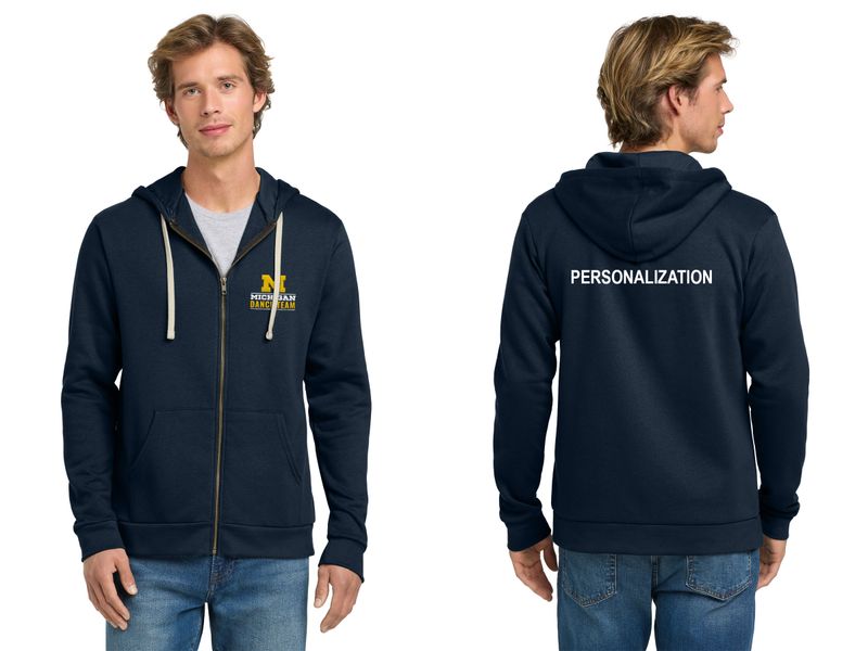 Unisex Santa Cruz Zip Hoodie-Navy