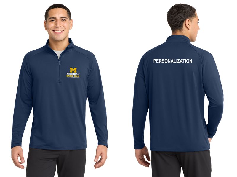 Adult Men's Stretch 1/4 Zip- Navy