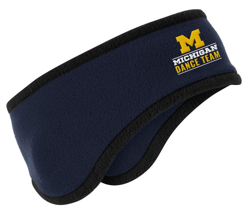 Port Authority Two-Color Fleece Headband- Navy