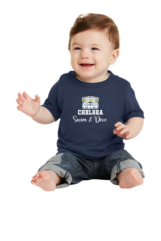 Port & Co Infant Core Cotton Tee- Navy