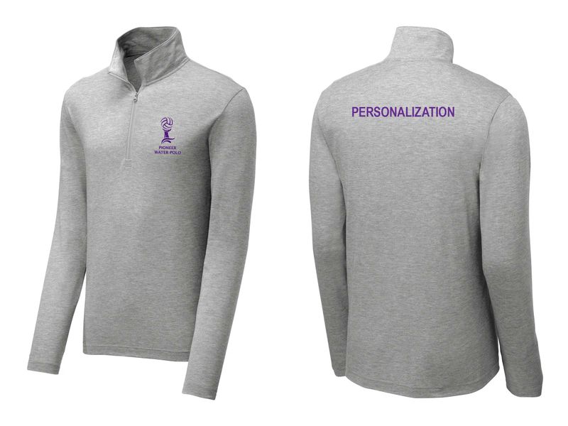 Sport-Tek PosiCharge Tri-Blend Wicking 1/4-Zip Pullover- Light Grey