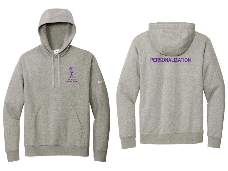 Nike Club Fleece Pullover Hoodie- Heather Grey