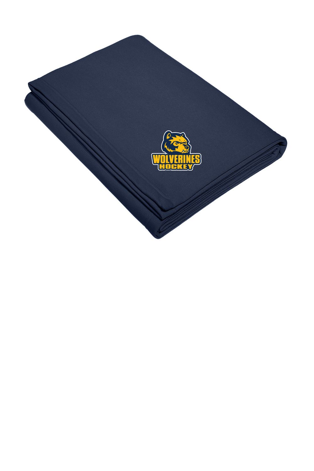 Port & Co Core Fleece Sweatshirt Blanket- Navy, Grey