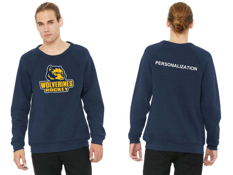 Unisex Sponge Fleece Crewneck Sweatshirt - Navy, Grey, White