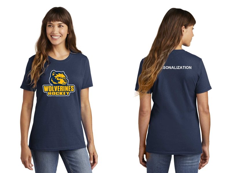 Ladies Core Cotton Tee - Navy, Grey, White