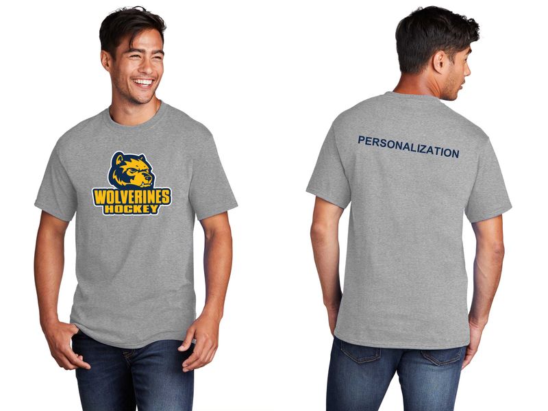 Unisex Core Cotton Tee -Navy, Grey, White