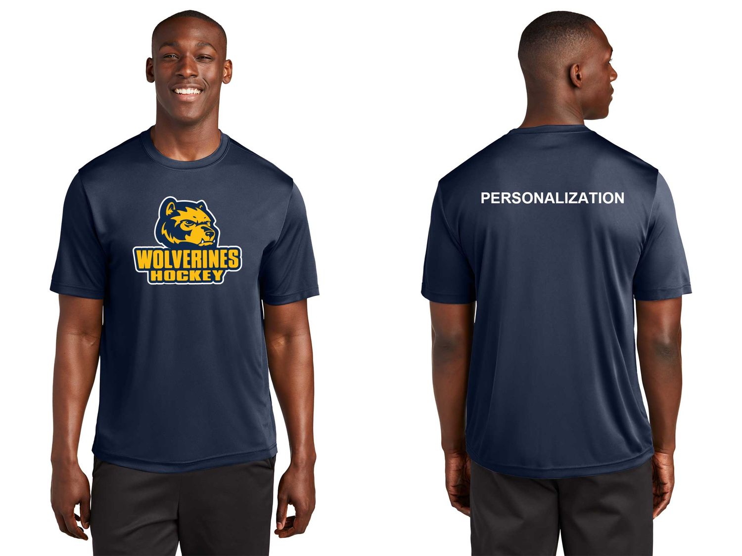 Adult Short Sleeve Performance T-Shirt-Navy, Silver, White