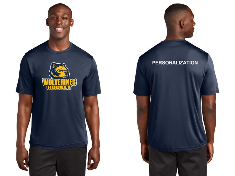 Adult Short Sleeve Performance T-Shirt-Navy, Silver, White