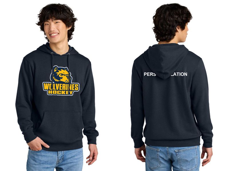 Unisex District Fleece Hoodie-Navy, Grey, White
