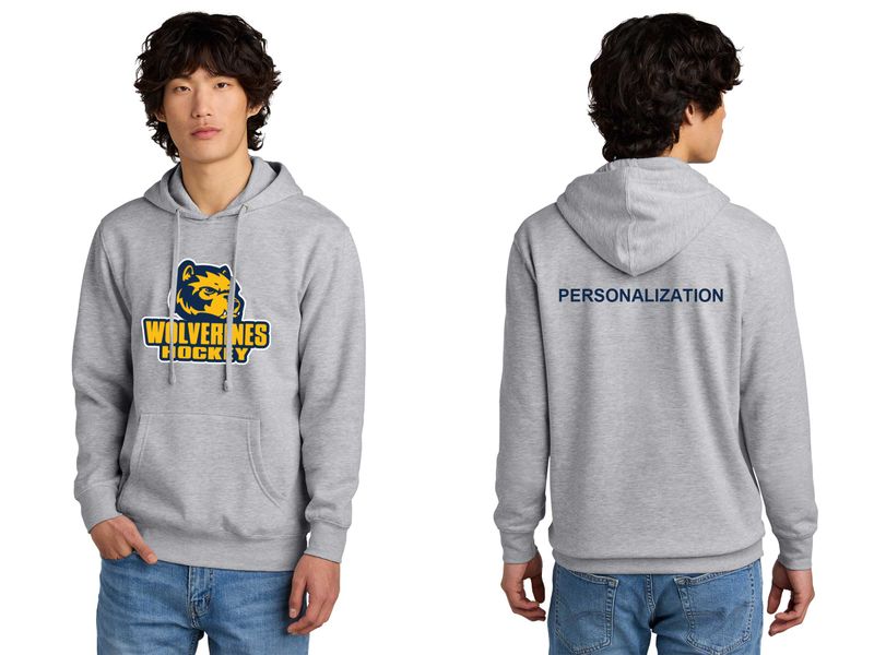 Unisex District Fleece Hoodie-Navy, Grey, White