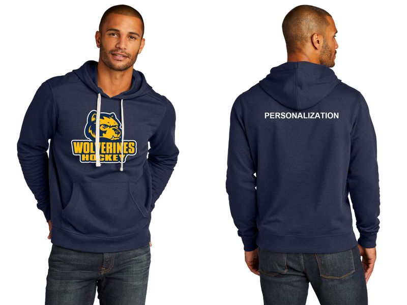 Unisex Fleece Hoodie-Navy, Grey, White