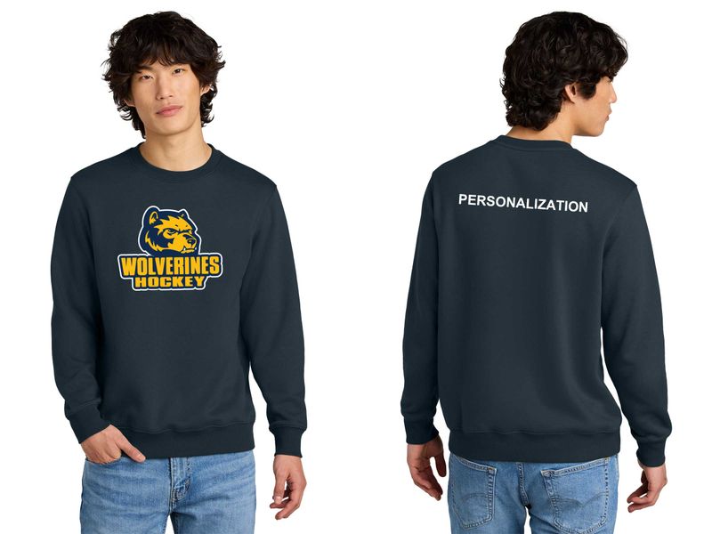 District Perfect Weight Fleece Crew- Navy, Steel Grey, White