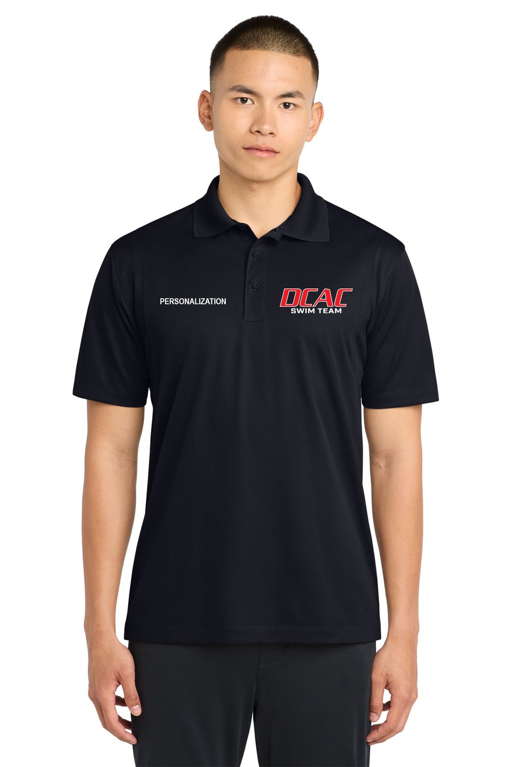 Men's Performance Short Sleeve Polo- Black, Red