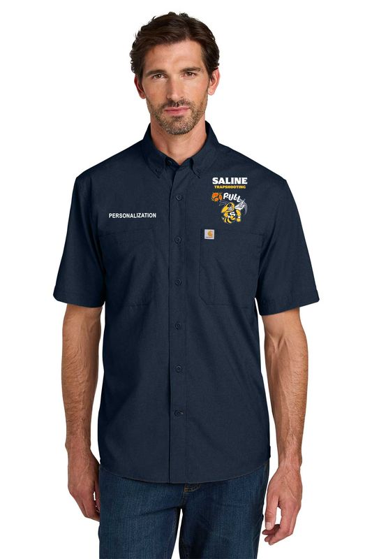 NEW Carhartt Force Sun Defender Short Sleeve Shirt- Navy