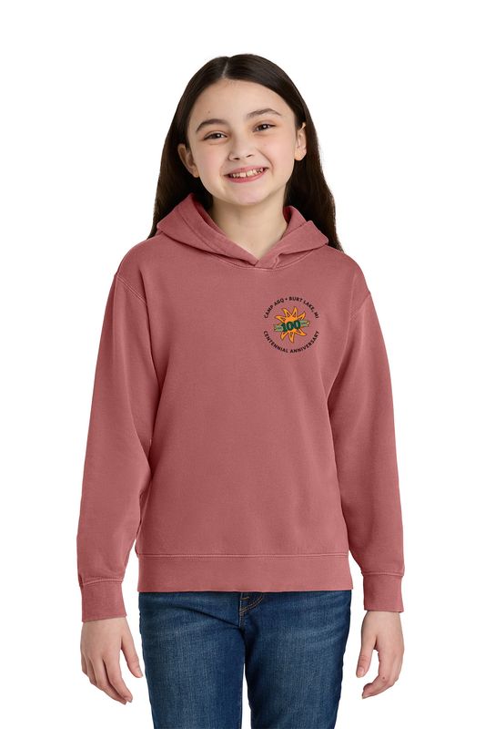 Comfort Colors® Youth Lightweight Hooded Sweatshirt - Crimson