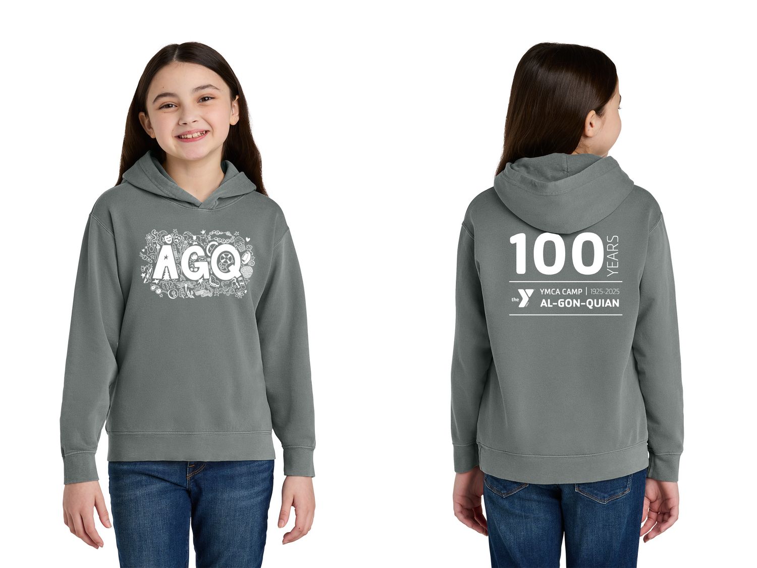 Comfort Colors® Youth Lightweight Hooded Sweatshirt - Grey