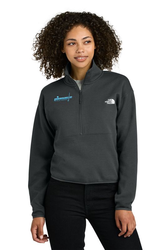 The North Face Women’s Double-Knit 1/2-Zip Fleece- Steel Blue, Grey, Black
