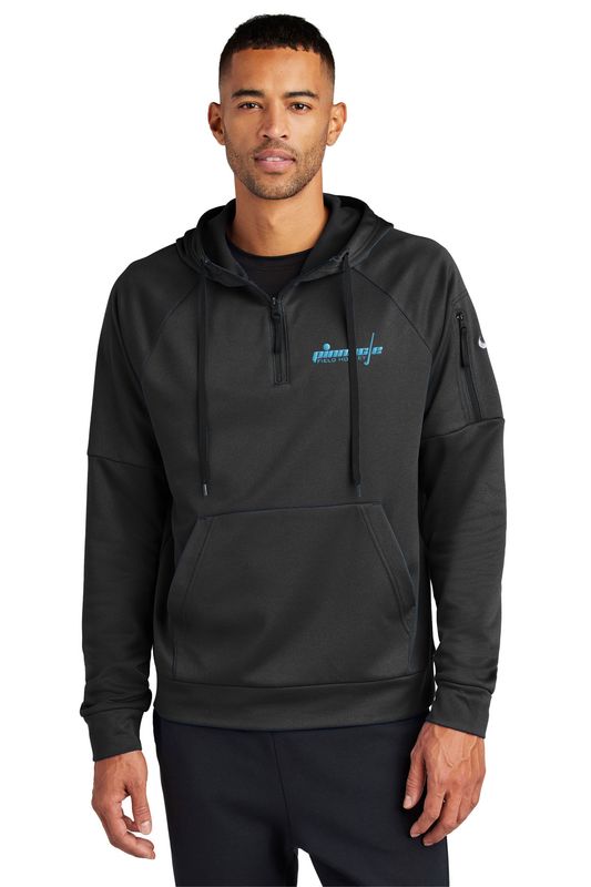 Nike Therma-FIT Pocket 1/4-Zip Fleece Hoodie- Black, Dark Grey Heather, White