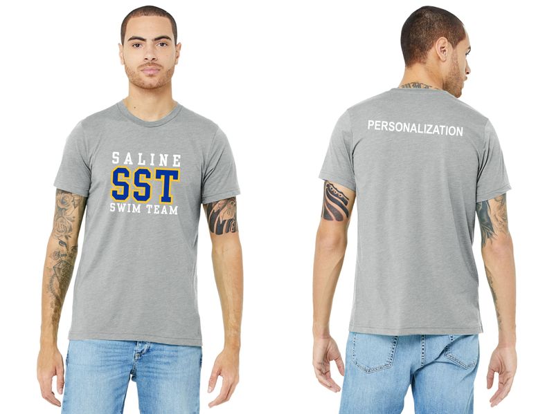 NEW Adult Triblend Soft Short Sleeve Tee Shirt- Solid Black, Athletic Grey, Solid Royal, Solid White