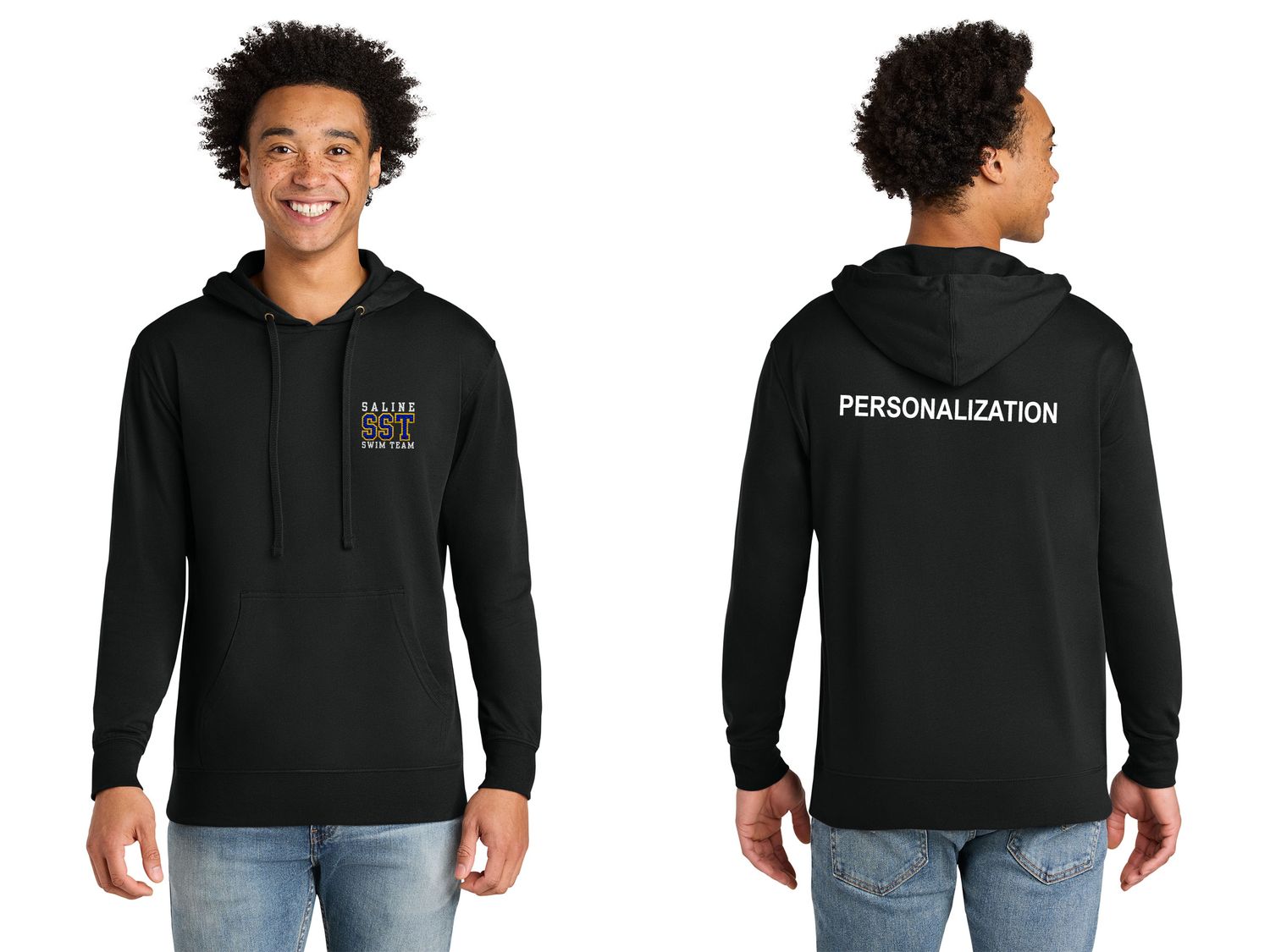 NEW Next Level Apparel Laguna Hoodie (Embroidered)- Black/Black, White/Heather Grey