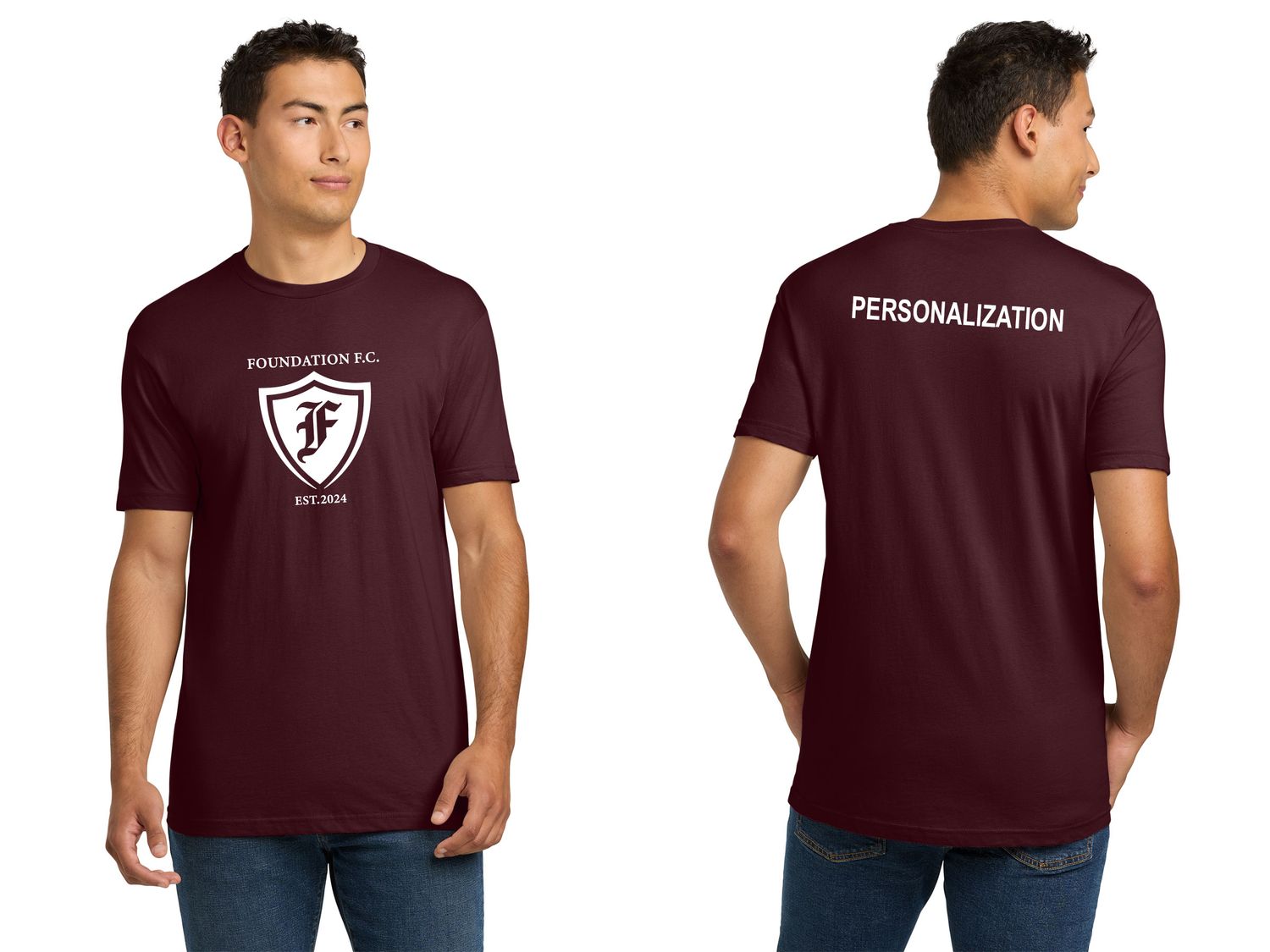 Men's Soft Cotton Blend Tee - Heavy Metal, Maroon, Heather Grey