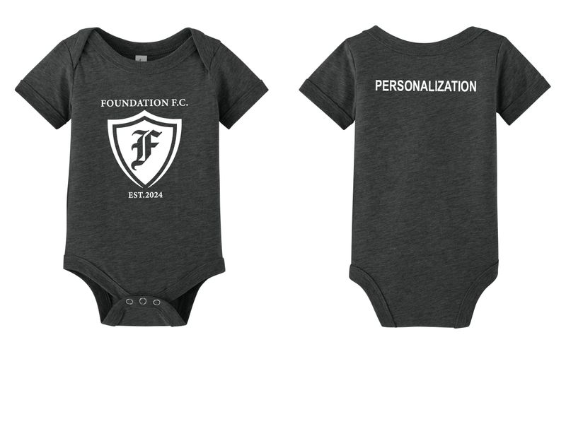 BELLA+CANVAS Infant Jersey Short Sleeve One Piece- Heather Mauve, Athletic Heather, Dark Grey Heather