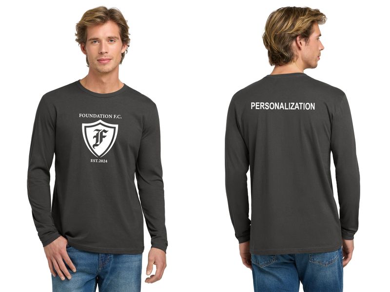 Adult Next Level Apparel Cotton Long Sleeve Tee- Heavy Metal, Maroon, Heather Grey