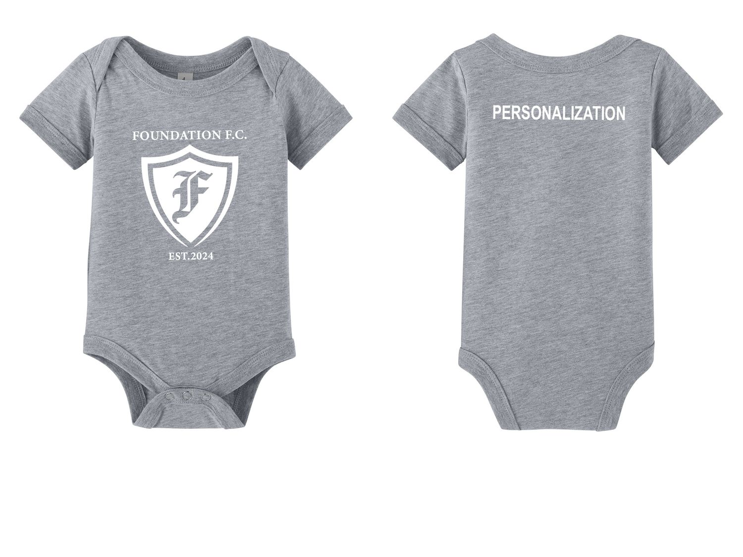 BELLA+CANVAS Infant Jersey Short Sleeve One Piece- Heather Mauve, Athletic Heather, Dark Grey Heather