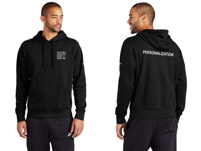 NEW Adult Nike Club Fleece Pullover Hoodie- Black, Dark Grey Heather, White