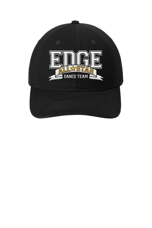 Edge All Stars Adjustable Brushed Twill Hat - Black