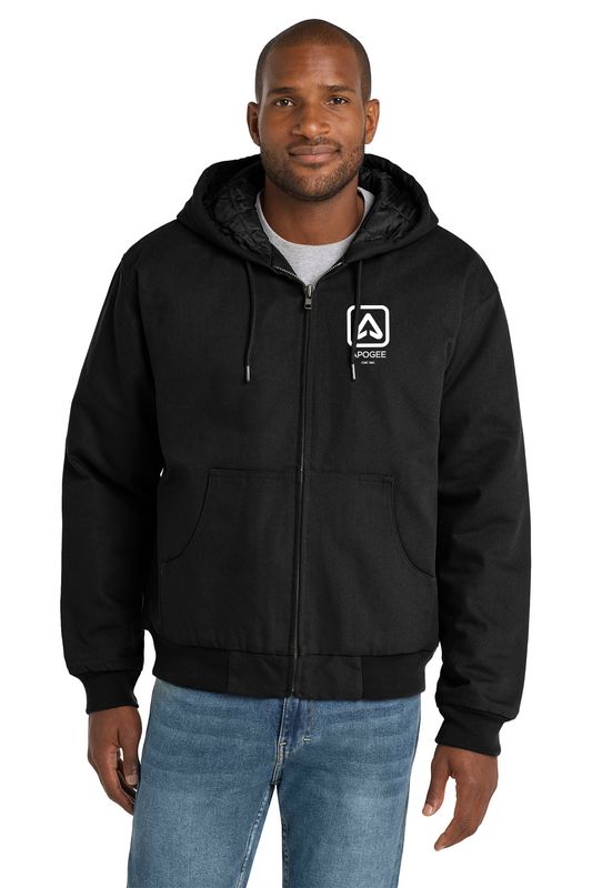 CornerStone® Duck Cloth Hooded Work Jacket - Black, Navy, Charcoal