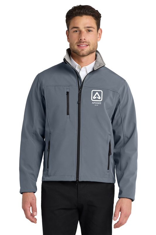 Port Authority® Glacier® Soft Shell Jacket - Atlantic Blue/Chrome, Black/Chrome, Smoke Grey/Chrome