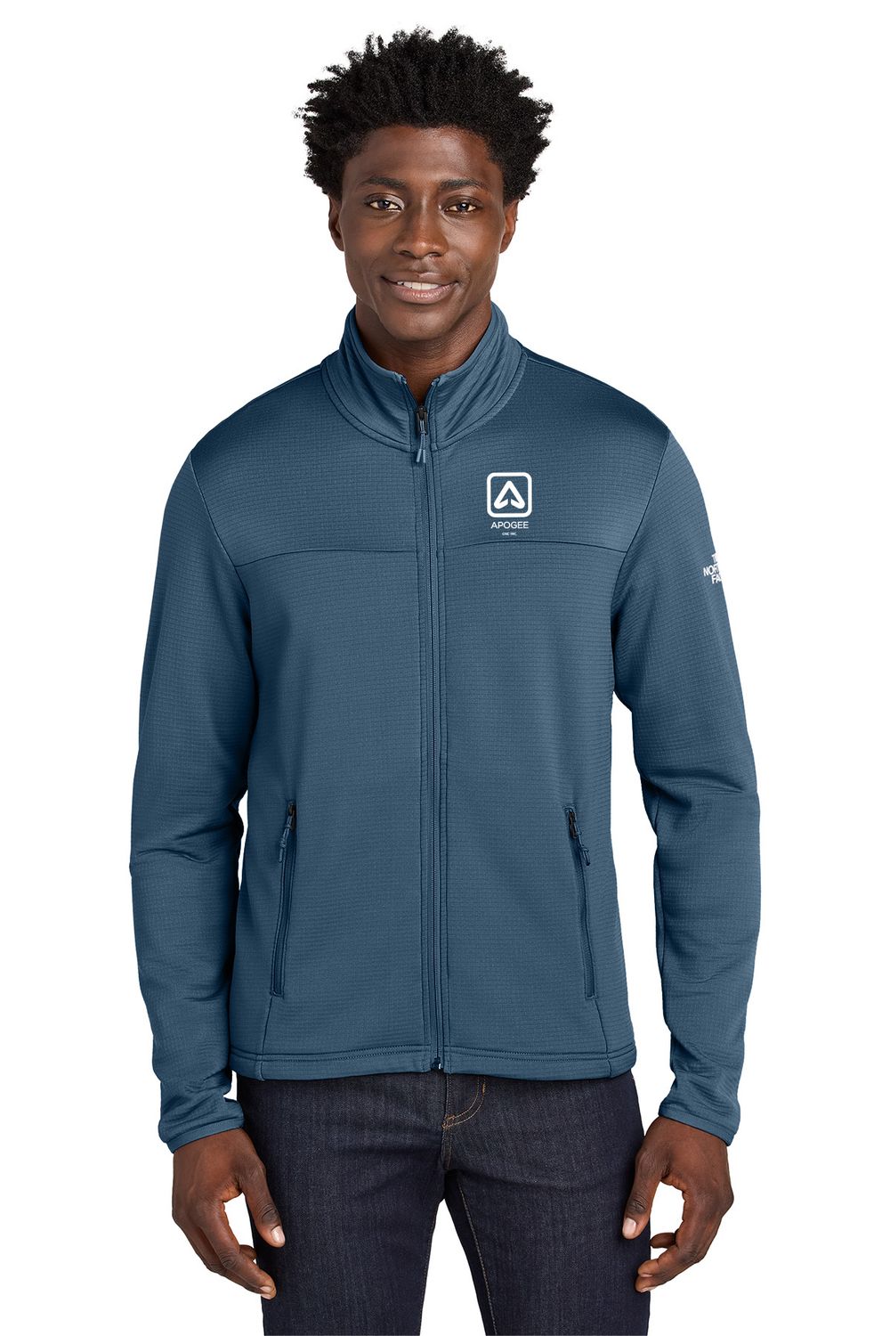 The North Face Aim Full-Zip Fleece Jacket- Shady Blue, Smoke Grey, Black