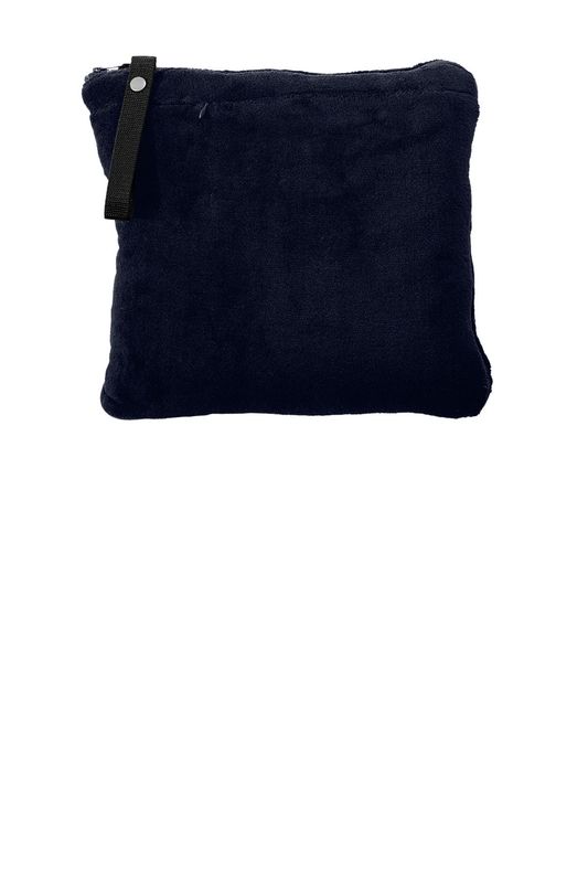 Port Authority Packable Travel Blanket- Deep Navy, Deep Smoke