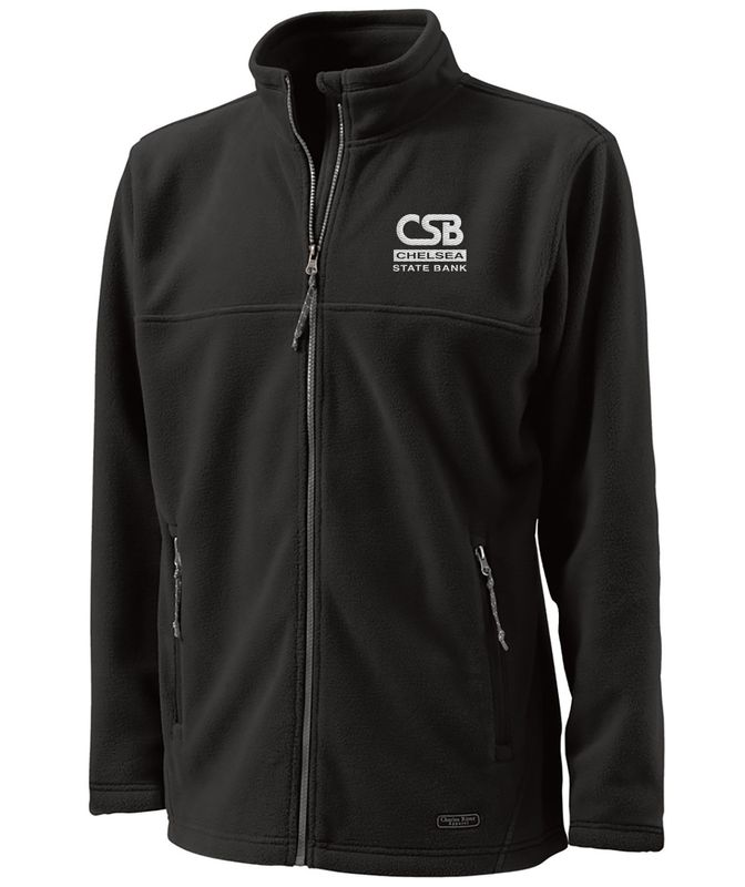 Charles River Zip Fleece Jacket- Black