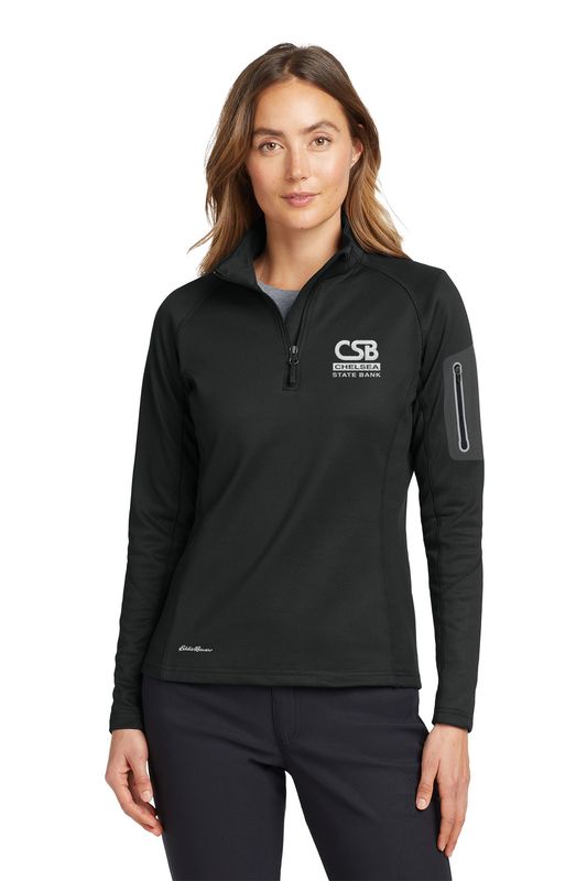 Eddie Bauer Women's 1/2-Zip Performance Fleece- Black