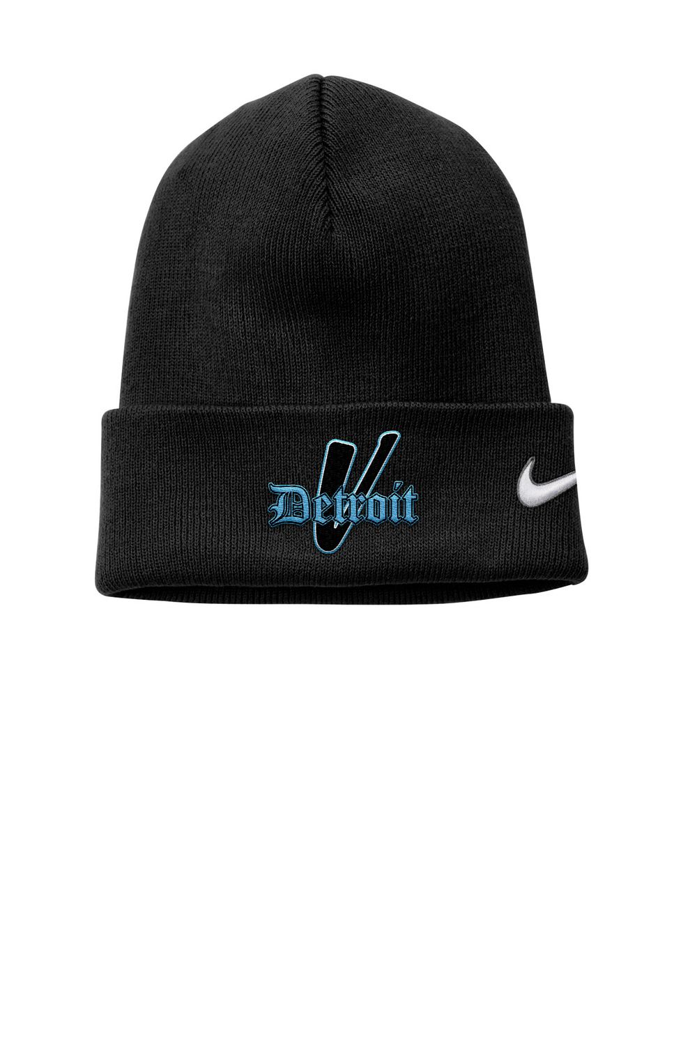 Nike Team Cuffed Beanie- Black, Medium Grey